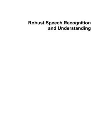 خرید و دانلود نسخه کامل کتاب Robust Speech Recognition and Understanding