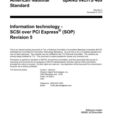 خرید و دانلود نسخه کامل کتاب SCSI Over PCIe (SOP r05)