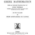 خرید و دانلود نسخه کامل کتاب Selections illustrating the history of greek mathematics. From Aristarchus to Pappus