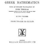 خرید و دانلود نسخه کامل کتاب Selections illustrating the history of greek mathematics. From Thales to Euclid