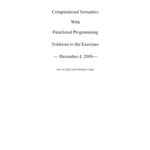 خرید و دانلود نسخه کامل کتاب Solutions for Computational Semantics with Functional Programming