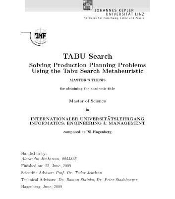 خرید و دانلود نسخه کامل کتاب Solving Production Planning Problems Using the Tabu Search Metaheuristic