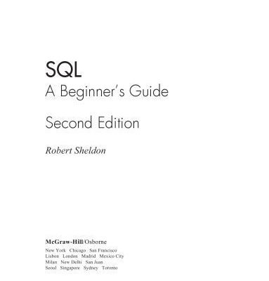 خرید و دانلود نسخه کامل کتاب SQL : a beginner’s guide
