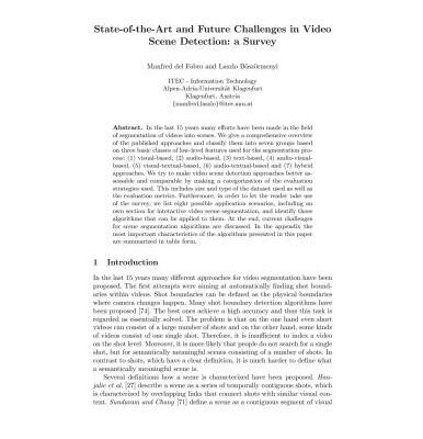 خرید و دانلود نسخه کامل کتاب State-of-the-art and future challenges in video scene detection: a survey