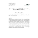 خرید و دانلود نسخه کامل کتاب Statistical Language Models for Information Retrieval – A Critical Review