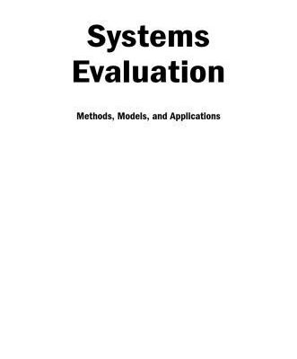 خرید و دانلود نسخه کامل کتاب Systems Evaluation: Methods, Models and Applications