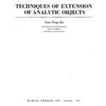 خرید و دانلود نسخه کامل کتاب Techniques of extension of analytic objects
