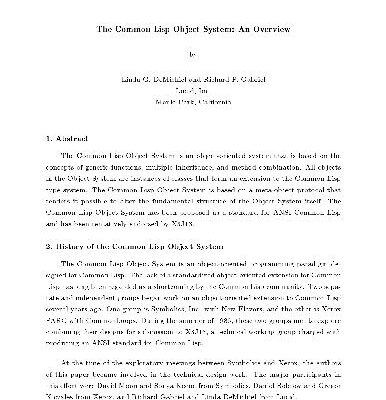 خرید و دانلود نسخه کامل کتاب The Common Lisp object system.An overview