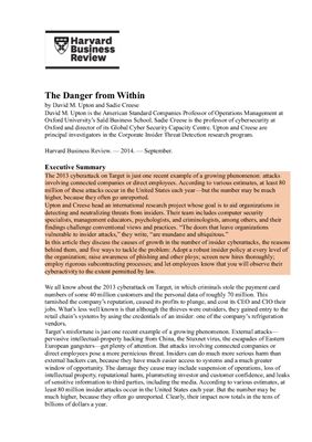 خرید و دانلود نسخه کامل کتاب The Danger from Within