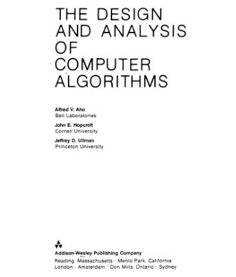 خرید و دانلود نسخه کامل کتاب The Design and Analysis of Computer Algorithms