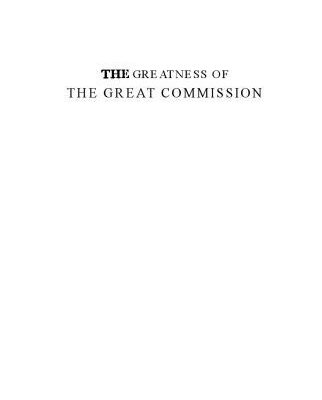خرید و دانلود نسخه کامل کتاب The Greatness of the Great Commission: The Christian Enterprise in a Fallen World