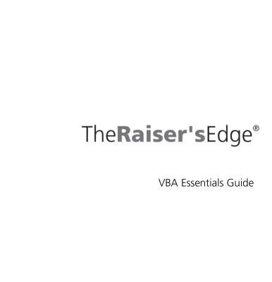 خرید و دانلود نسخه کامل کتاب The Raiser’s Edge. VBA Essentials Guide