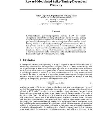 خرید و دانلود نسخه کامل کتاب Theoretical Analysis of Learning with Reward-Modulated Spike-Timing-Dependent Plasticity
