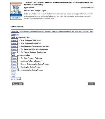 خرید و دانلود نسخه کامل کتاب Think Like Your Customer – A Winning Strategy to Maximize Sales by Understanding How and Why Your Customers Buy, 2005