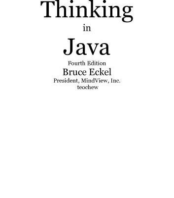 خرید و دانلود نسخه کامل کتاب Thinking in Java (4th Edition)