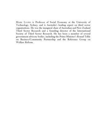 خرید و دانلود نسخه کامل کتاب Third Sector: The Contribution of Nonprofit and Cooperative Enterprises in Australia