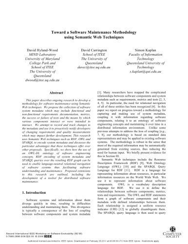 خرید و دانلود نسخه کامل کتاب Toward a Software Maintenance Methodology using Semantic Web Techniques_68846eef5cfae.jpeg خرید و دانلود نسخه کامل کتاب Toward a Software Maintenance Methodology using Semantic Web Techniques