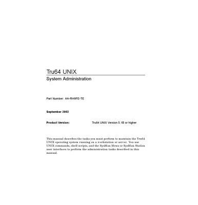 خرید و دانلود نسخه کامل کتاب Tru64 UNIX. System Administration
