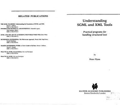 خرید و دانلود نسخه کامل کتاب Understanding SGML and XML Tools