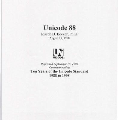 خرید و دانلود نسخه کامل کتاب Unicode 88