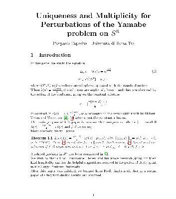 خرید و دانلود نسخه کامل کتاب Uniqueness and multiplicity for perturbations of the Yamabe problem on S^n