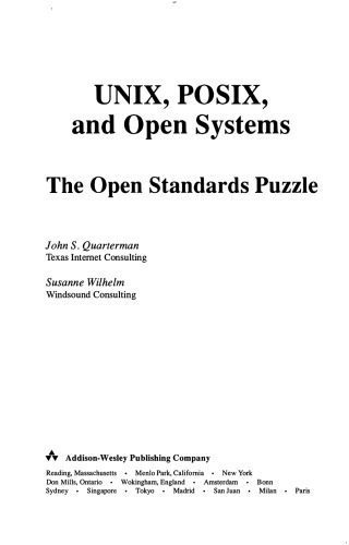 خرید و دانلود نسخه کامل کتاب UNIX, POSIX, and Open Systems: The Open Standards Puzzle_686d50cf8c447.jpeg خرید و دانلود نسخه کامل کتاب UNIX, POSIX, and Open Systems: The Open Standards Puzzle