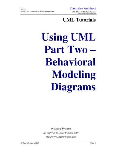 خرید و دانلود نسخه کامل کتاب Using UML. Part Two. Behavioral Modeling Diagrams UML 2_687776d70c63f.jpeg خرید و دانلود نسخه کامل کتاب Using UML. Part Two. Behavioral Modeling Diagrams UML 2