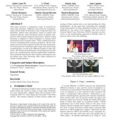 خرید و دانلود نسخه کامل کتاب Video Copy Detection: a Comparative Study
