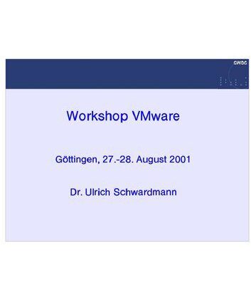 خرید و دانلود نسخه کامل کتاب Workshop VM-Ware (Göttingen, 27.-28. August 2001)