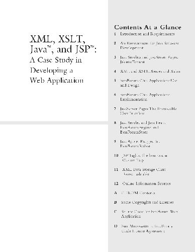 خرید و دانلود نسخه کامل کتاب XML, XSLT, Java, and JSP: A Case Study in Developing a Web Application_6884931749afb.jpeg خرید و دانلود نسخه کامل کتاب XML, XSLT, Java, and JSP: A Case Study in Developing a Web Application