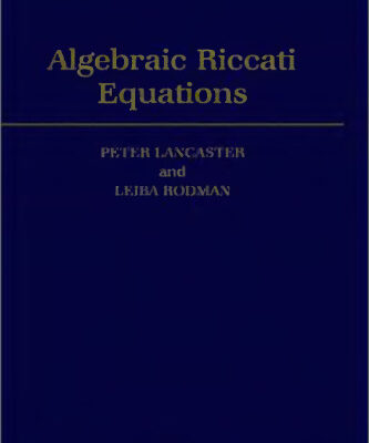 خرید و دانلود نسخه کامل کتاب Algebraic Riccati Equations