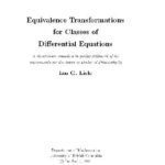 خرید و دانلود نسخه کامل کتاب Equivalence Transformations for Classes of Differential Equations