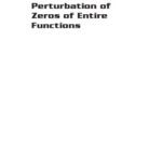 خرید و دانلود نسخه کامل کتاب Localization and Perturbation of Zeros of Entire Functions