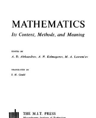 خرید و دانلود نسخه کامل کتاب Mathematics. It's content, methods, and meaning