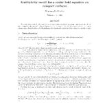 خرید و دانلود نسخه کامل کتاب Multiplicity result for a scalar field equation on compact surfaces