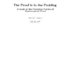 خرید و دانلود نسخه کامل کتاب The proof is in the pudding. A look at the changing nature of mathematical proof