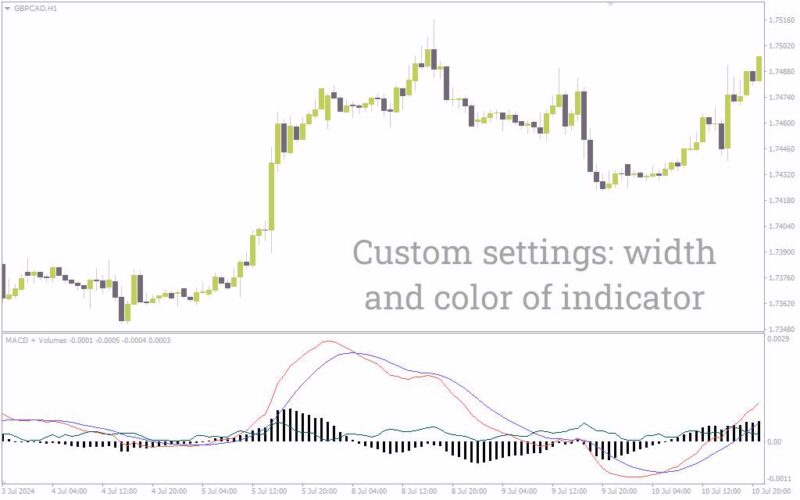 خرید و دانلود تأیید سیگنال‌های MACD با حجم معاملات در اندیکاتور MACD and Volume برای MT4 - تصویر 5
