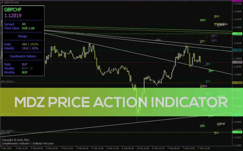 خرید و دانلود تحلیل جامع رفتار قیمت با اندیکاتور MDZ Price Action برای MT4 بر اساس پرایس اکشن - تصویر 4