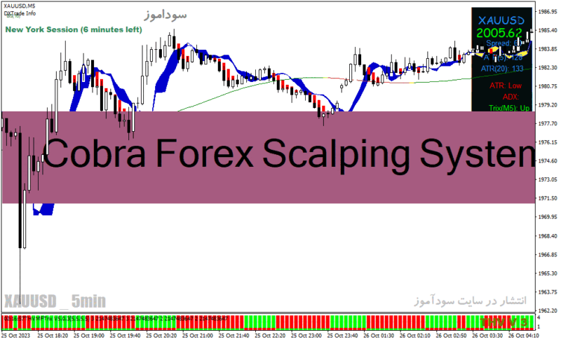 خرید و دانلود دانلود اندیکاتور اسکالپ طلا برای متاتریدر4 با نام Cobra Forex Scalping System - تصویر 2