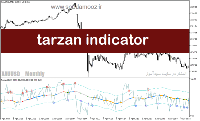 خرید و دانلود دانلود اندیکاتور برای اسکالپ در متاتریدر5 با نام tarzan indicator - تصویر 2