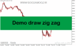 خرید و دانلود دانلود اندیکاتور زیگزاگ در فارکس برای متاتریدر5 با نام Demo draw zig zag