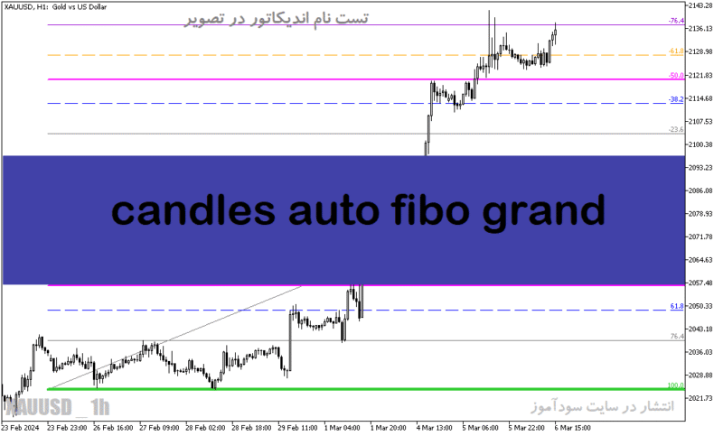 خرید و دانلود دانلود اندیکاتور فیبوناچی در بورس برای متاتریدر5 با نام candles auto fibo grand - تصویر 2