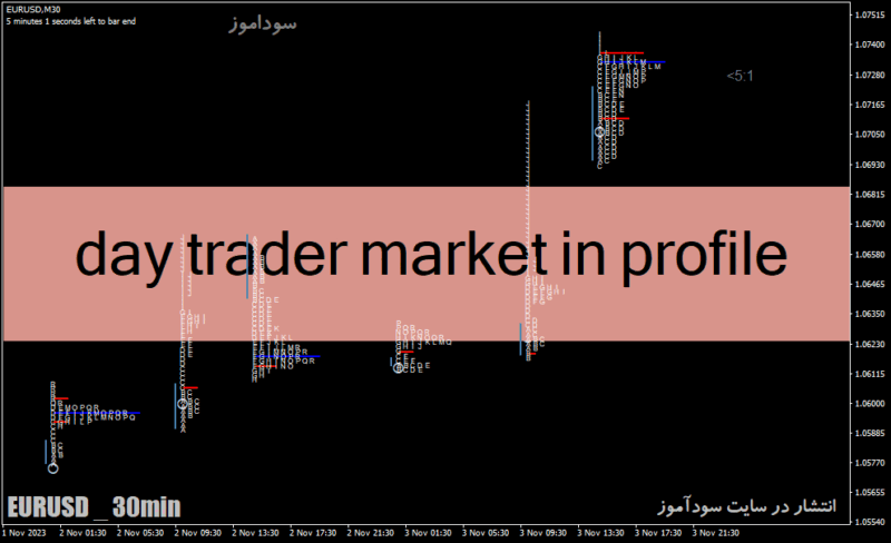 خرید و دانلود دانلود اندیکاتور مارکت پروفایل برای متاتریدر4 با نام day trader market in profile - تصویر 2