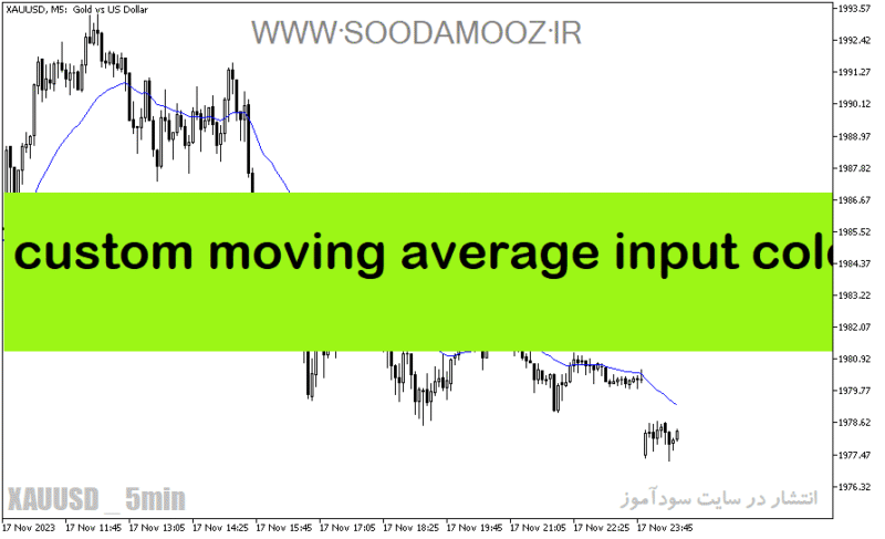خرید و دانلود دانلود اندیکاتور میانگین متحرک برای متاتریدر5 با نام custom moving average input color - تصویر 2