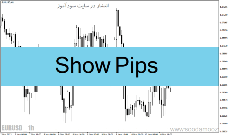 خرید و دانلود دانلود اندیکاتور کندل تایم و اسپرد برای متاتریدر4 با نام Show Pips - تصویر 2