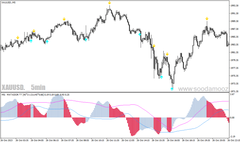 خرید و دانلود دانلود بهترین اندیکاتور برای سیگنال در متاتریدر4 با نام matador indicator - تصویر 2