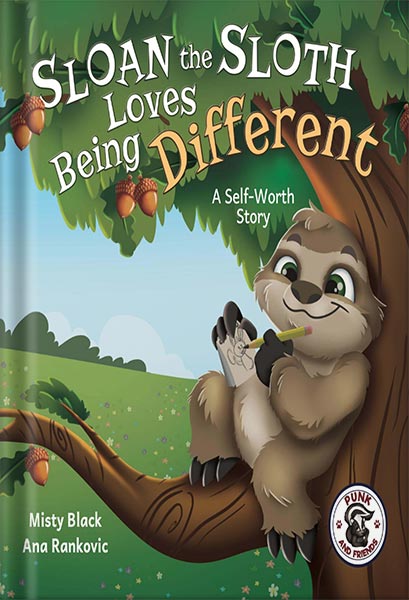 225-New-PNG-Version-8-5-1.jpg خرید و دانلود نسخه کامل کتاب Sloan the Sloth Loves Being Different: A Self-Awareness Story for Kids to Promote Self-Worth. (Punk and Friends Learn Social Skills) by Misty Black PDF - تصویر 1