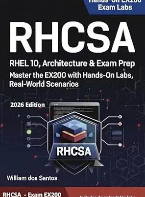 خرید و دانلود نسخه کامل کتاب RHCSA RHEL 10: Architecture & Exam Prep: Master the EX200 with Hands-On Labs, Real-World Scenarios (2026 Edition)