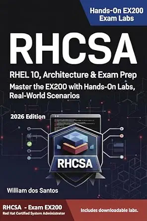 خرید و دانلود نسخه کامل کتاب RHCSA RHEL 10: Architecture & Exam Prep: Master the EX200 with Hands-On Labs, Real-World Scenarios (2026 Edition)_6a6bf57904aba.webp خرید و دانلود نسخه کامل کتاب RHCSA RHEL 10: Architecture & Exam Prep: Master the EX200 with Hands-On Labs, Real-World Scenarios (2026 Edition)