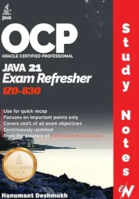خرید و دانلود نسخه کامل کتاب OCP Java 21 Certification Exam Refresher: Study Notes for 1Z0-830